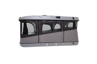 Side view open doors and windows grey model