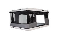 View of the pop up roof top tent with open doors