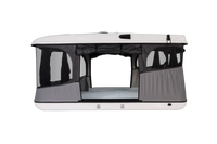 Side view with open doors and windows with inside view