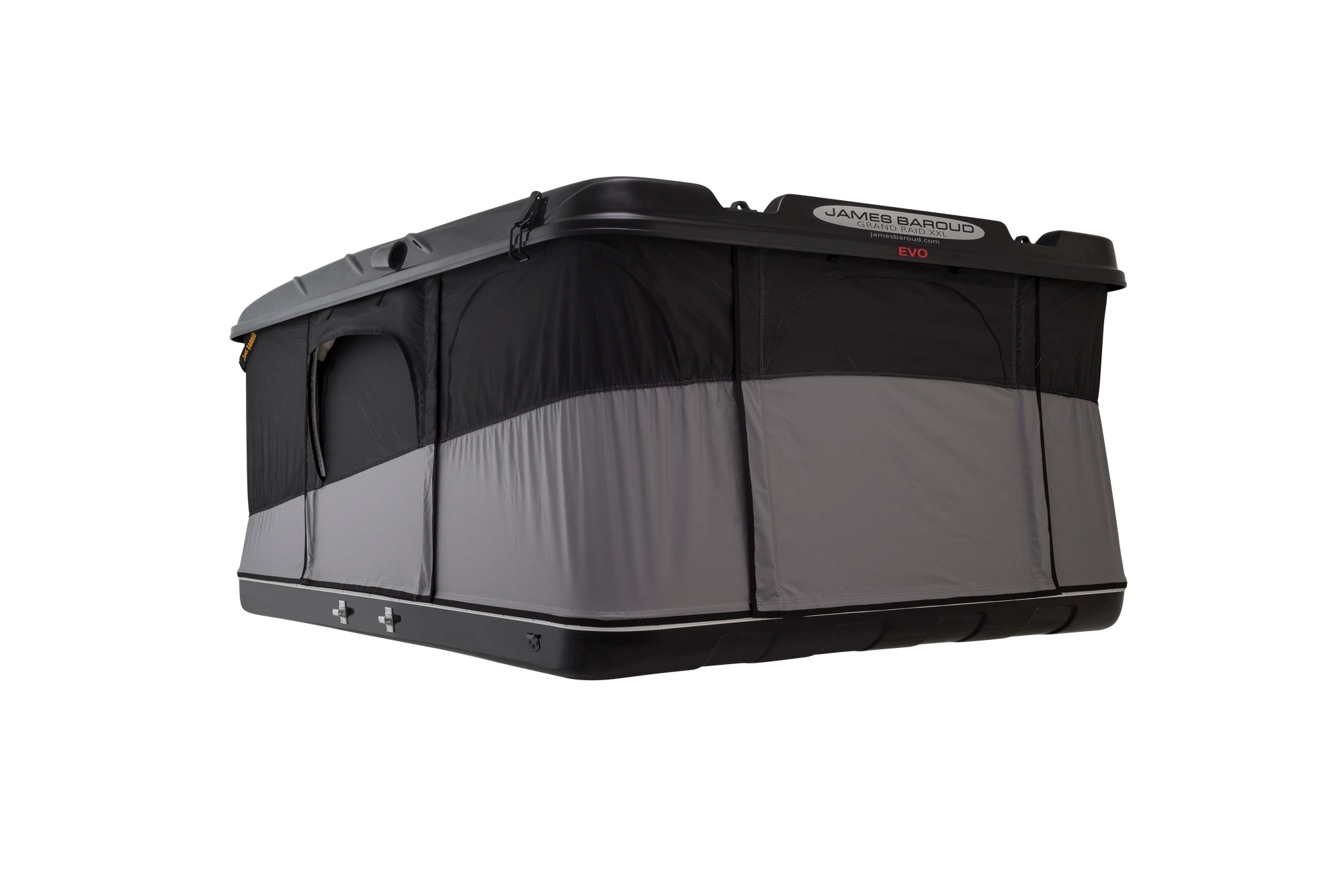 Rear view black roof top tent