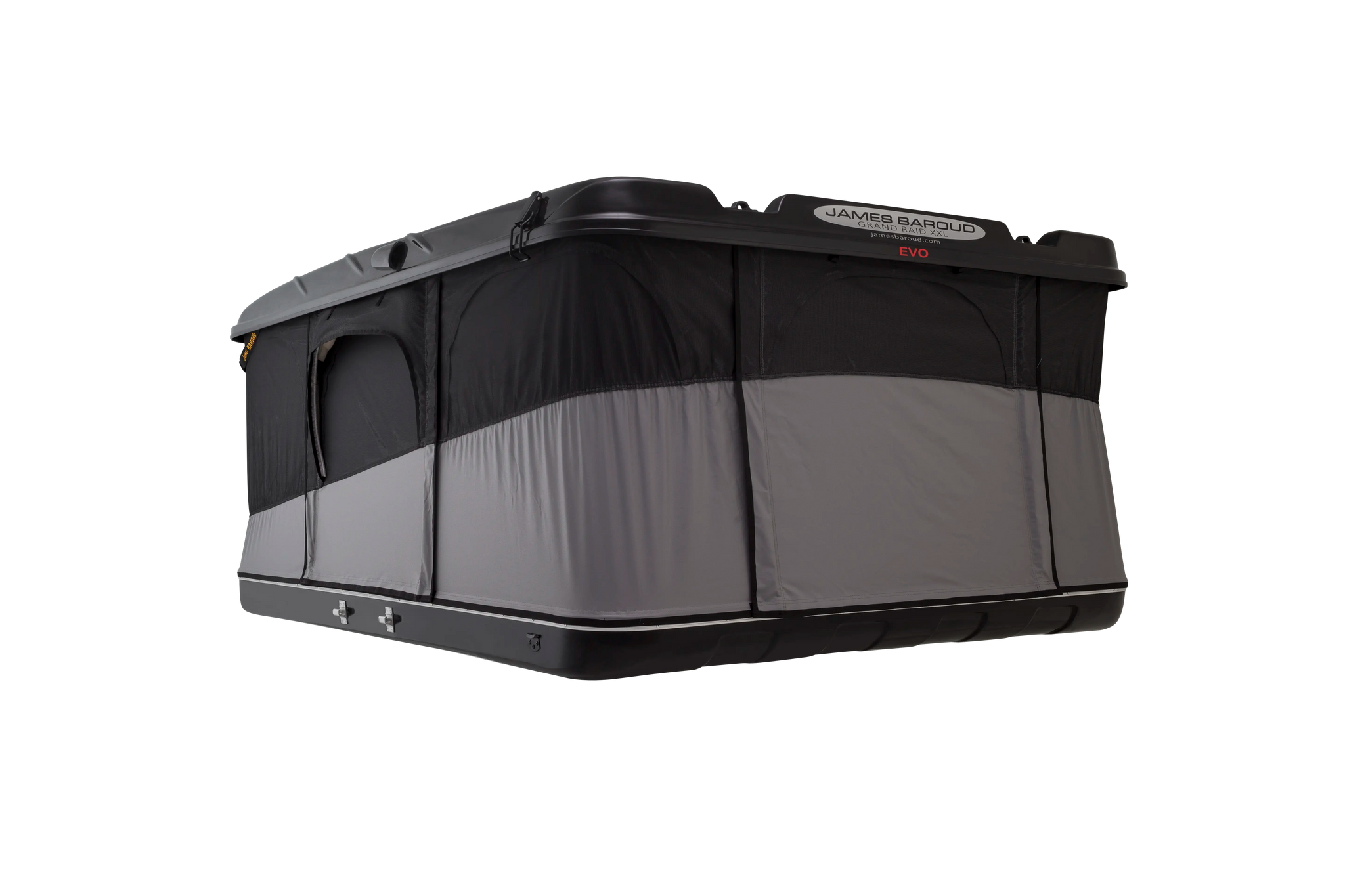Rear view black roof top tent