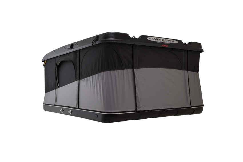 Rear view black roof top tent