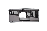 Side view of the grey pop up roof top tent 