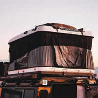 Rear view of the James Baroud Grand Raid Roof Top tent