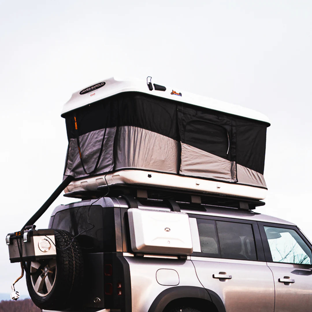 Rear view of the pop up roof top tent