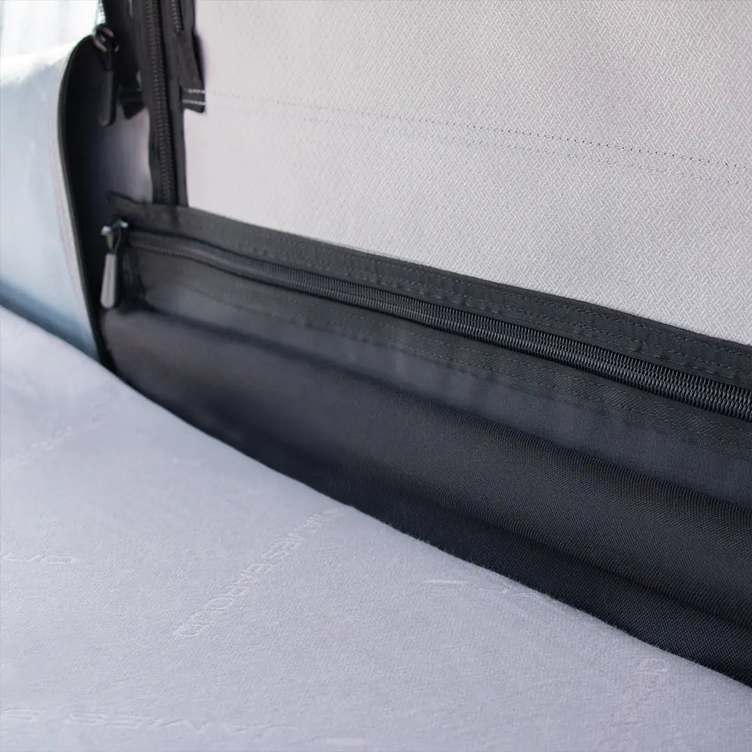 Zip view of the premium fabric