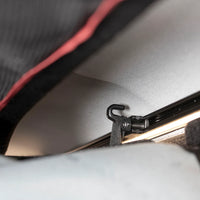 Detailed view of the hook for the storage box