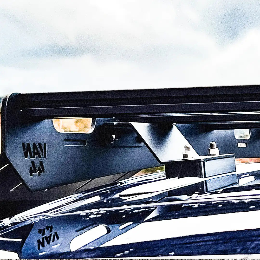 VAN44 logo CNC cut on the roof rack