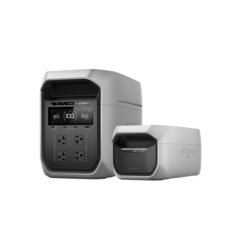 View of the portable battery generator with expansion option