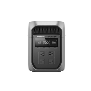 Front view of the portable battery generator