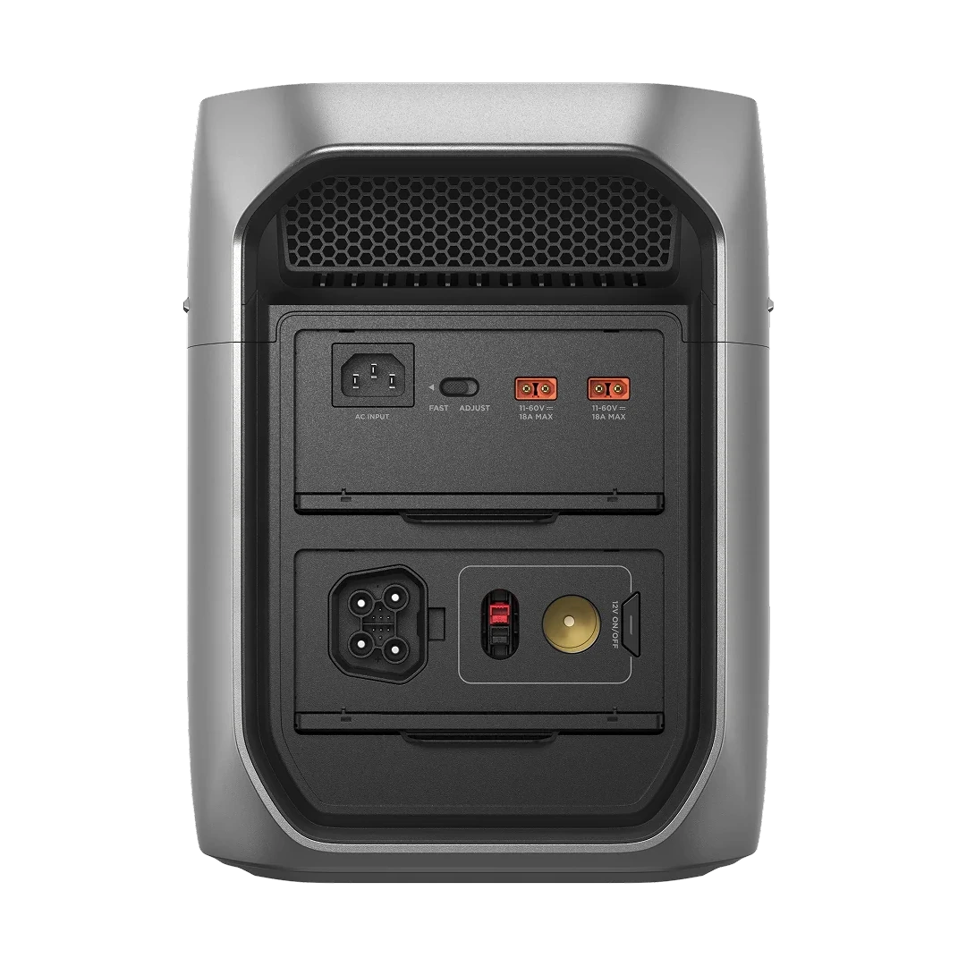 Rear view with inlets and outlets