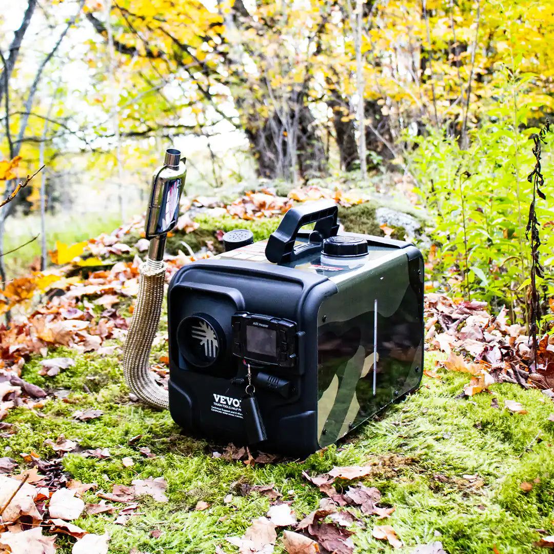 Portable Camping Heater with Camo colors for hunters and wildlife discretion