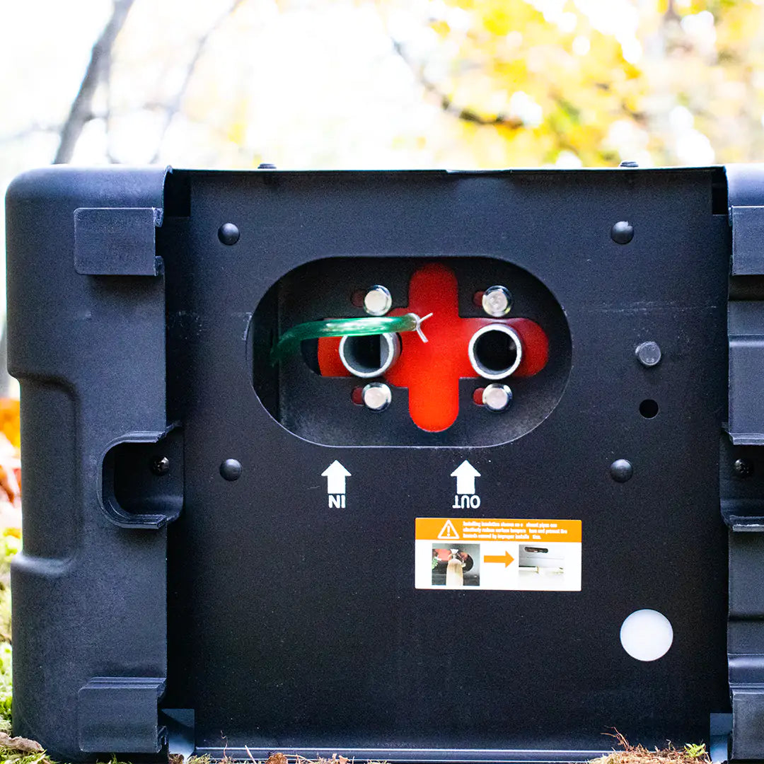 Bottom View with exhaust output and air entry