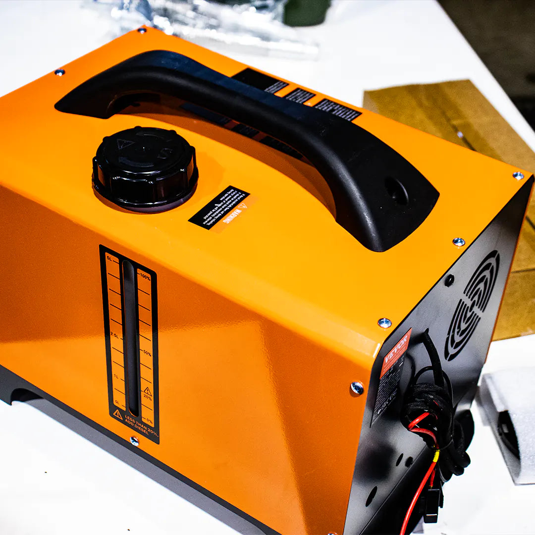 Top view of the portable diesel heater for Caravan