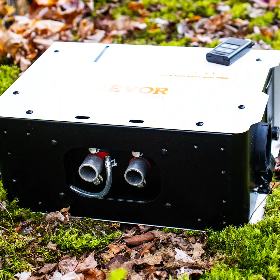 View from the bottom, air entry and exhaust