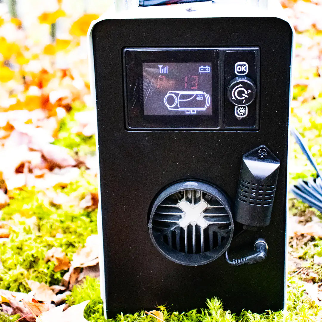 Front view with temperature control