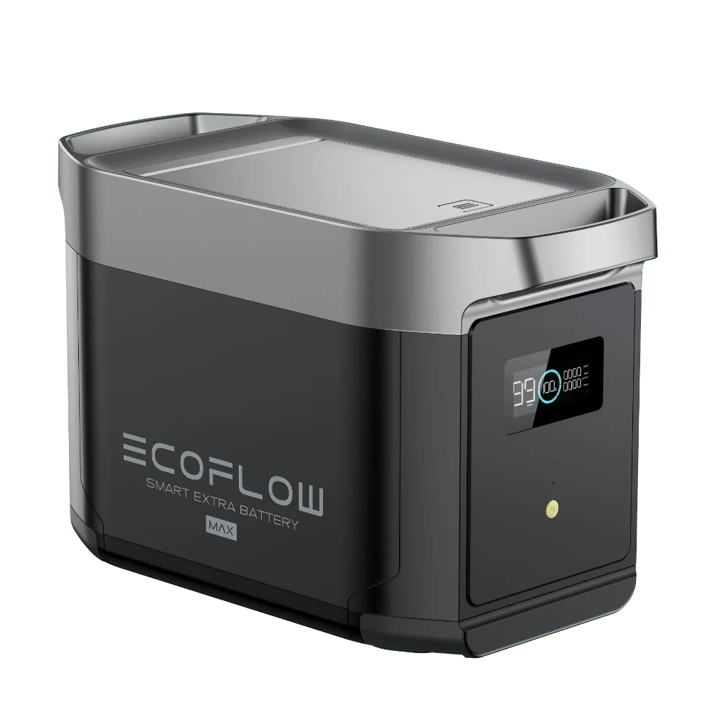 Side view of the portable electric supply ecoflow delta 2 max