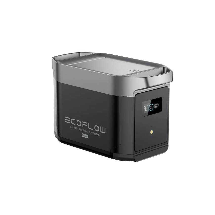 Side view of the portable electric supply ecoflow delta 2 max