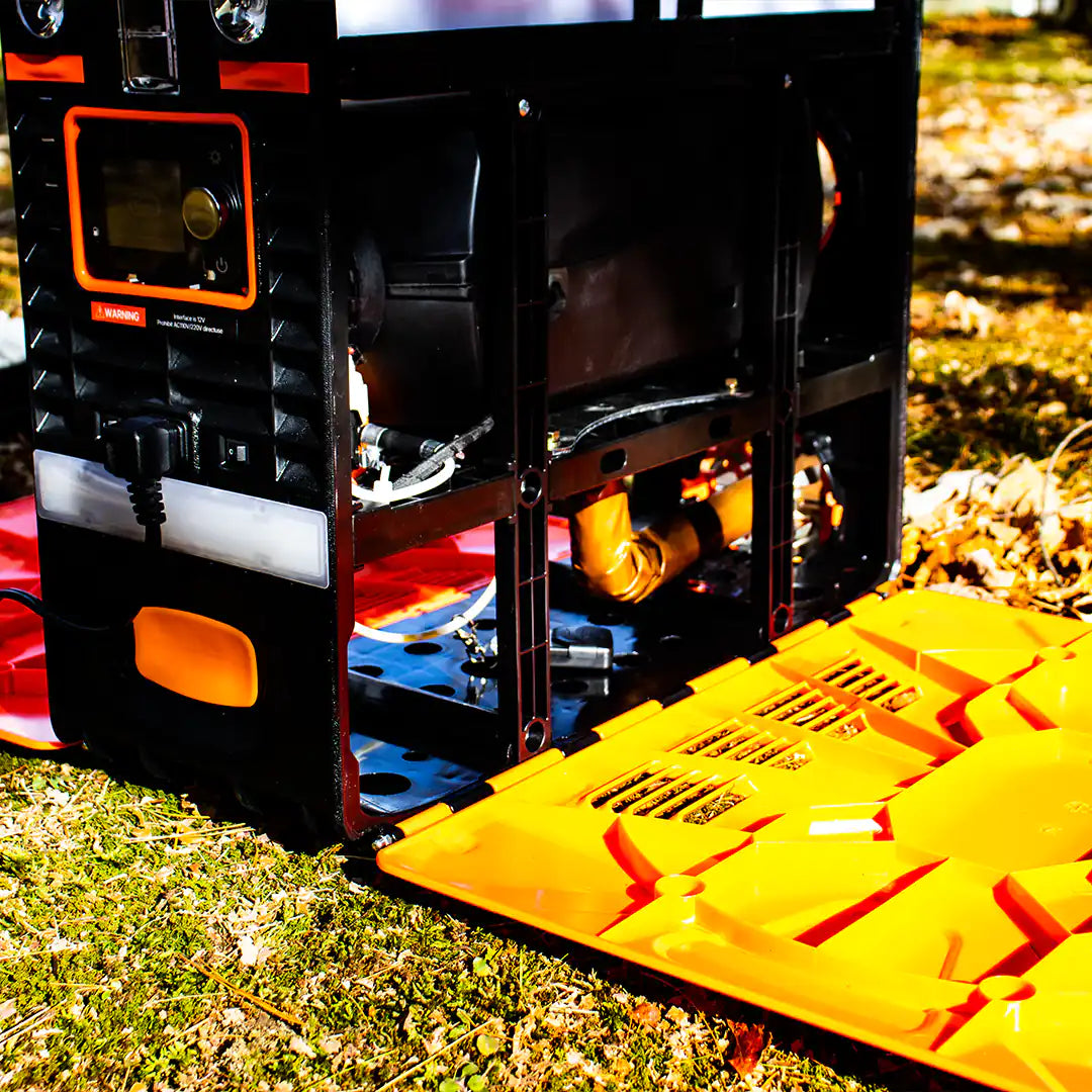 Storage view of the portable heater for camping