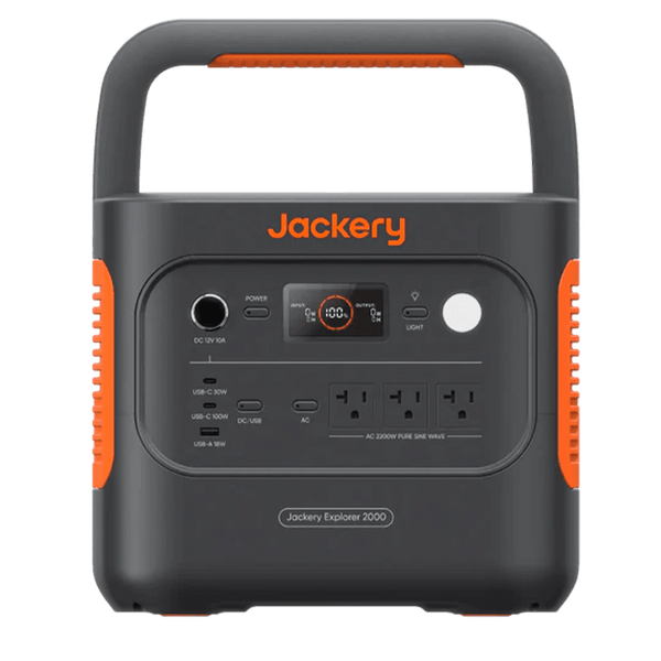 Portable Power Station Jackery E2000 V2 front view, perfect for camping