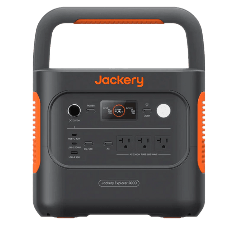 Portable Power Station Jackery E2000 V2 front view, perfect for camping