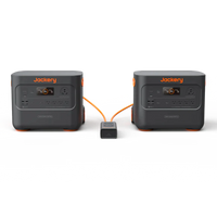 View of a set of 2 Portable Power Stations from Jackery