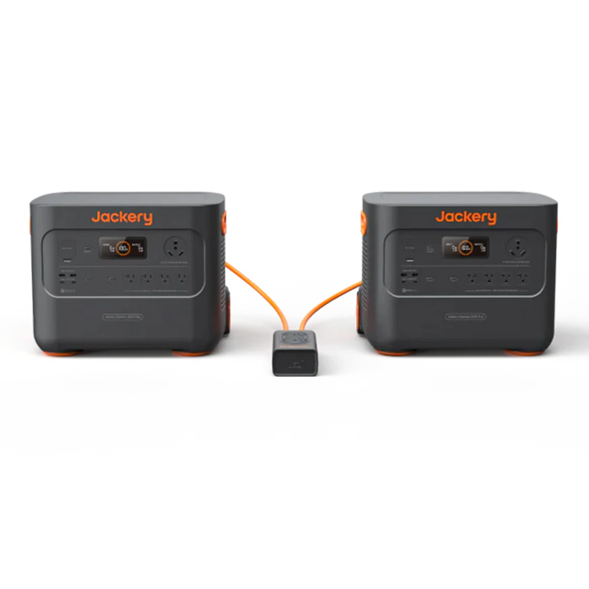 View of a set of 2 Portable Power Stations from Jackery
