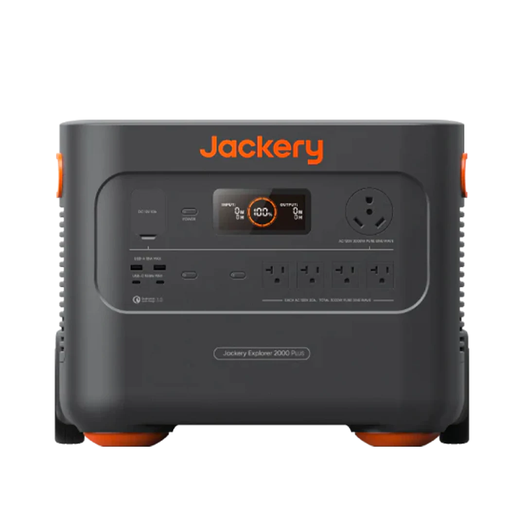 Front view of the portable power station for camping