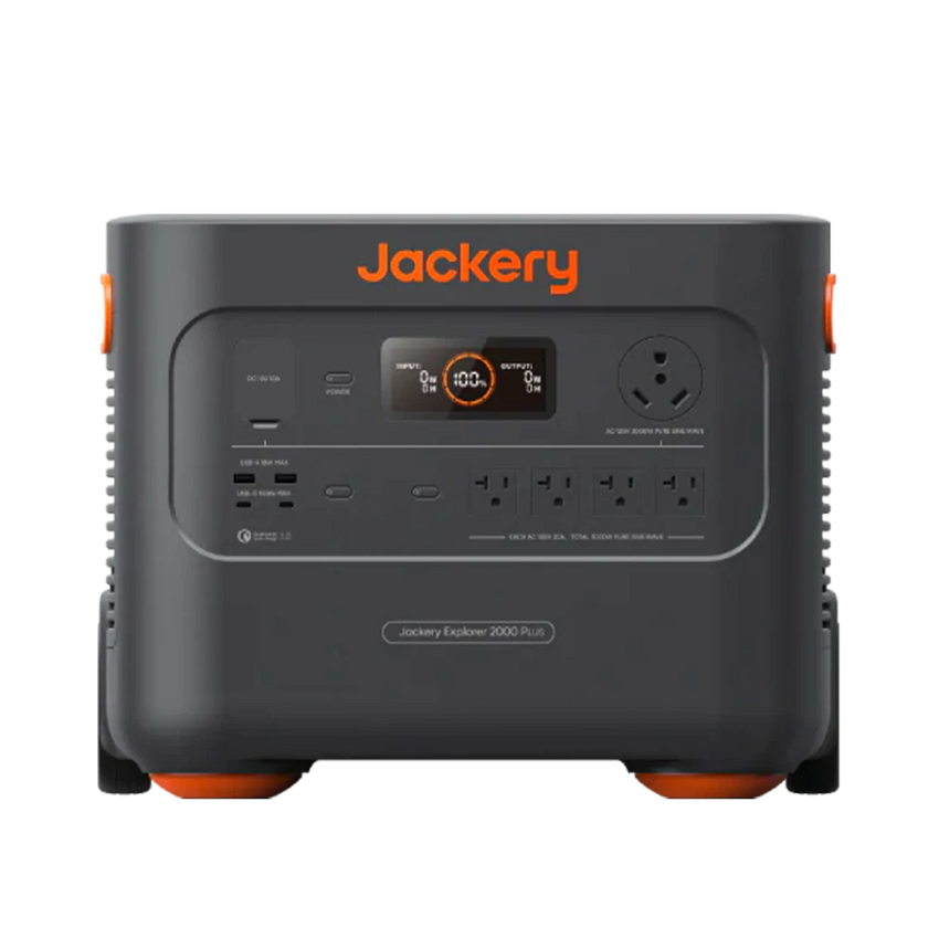 Front view of the portable power station for camping