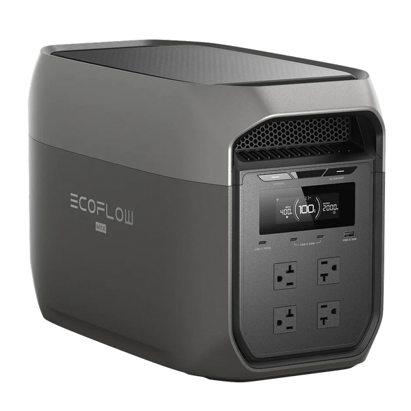 Side view of the portable power station