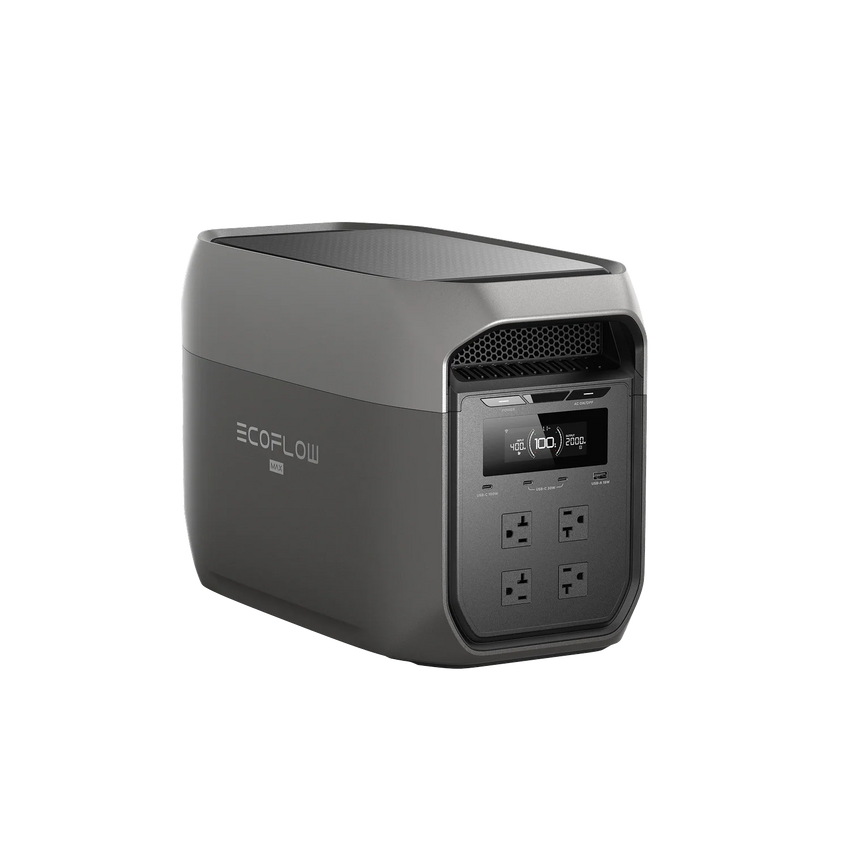 Side view of the portable power station