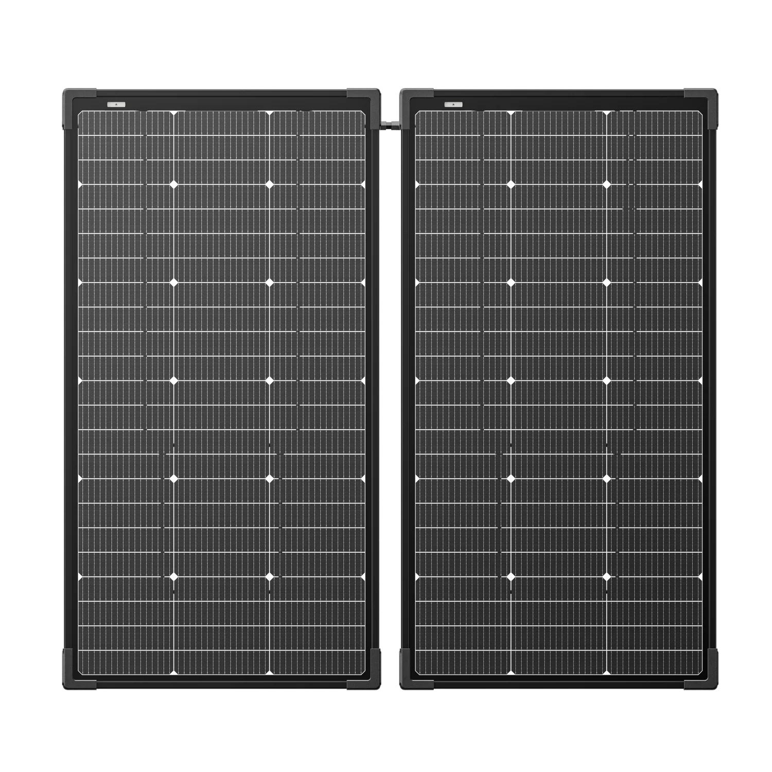 Set of 2 units 125W bifacial portable solar panels