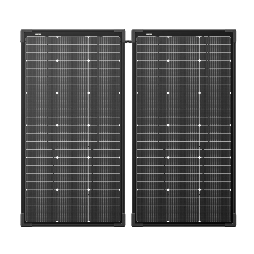 Set of 2 units 125W bifacial portable solar panels