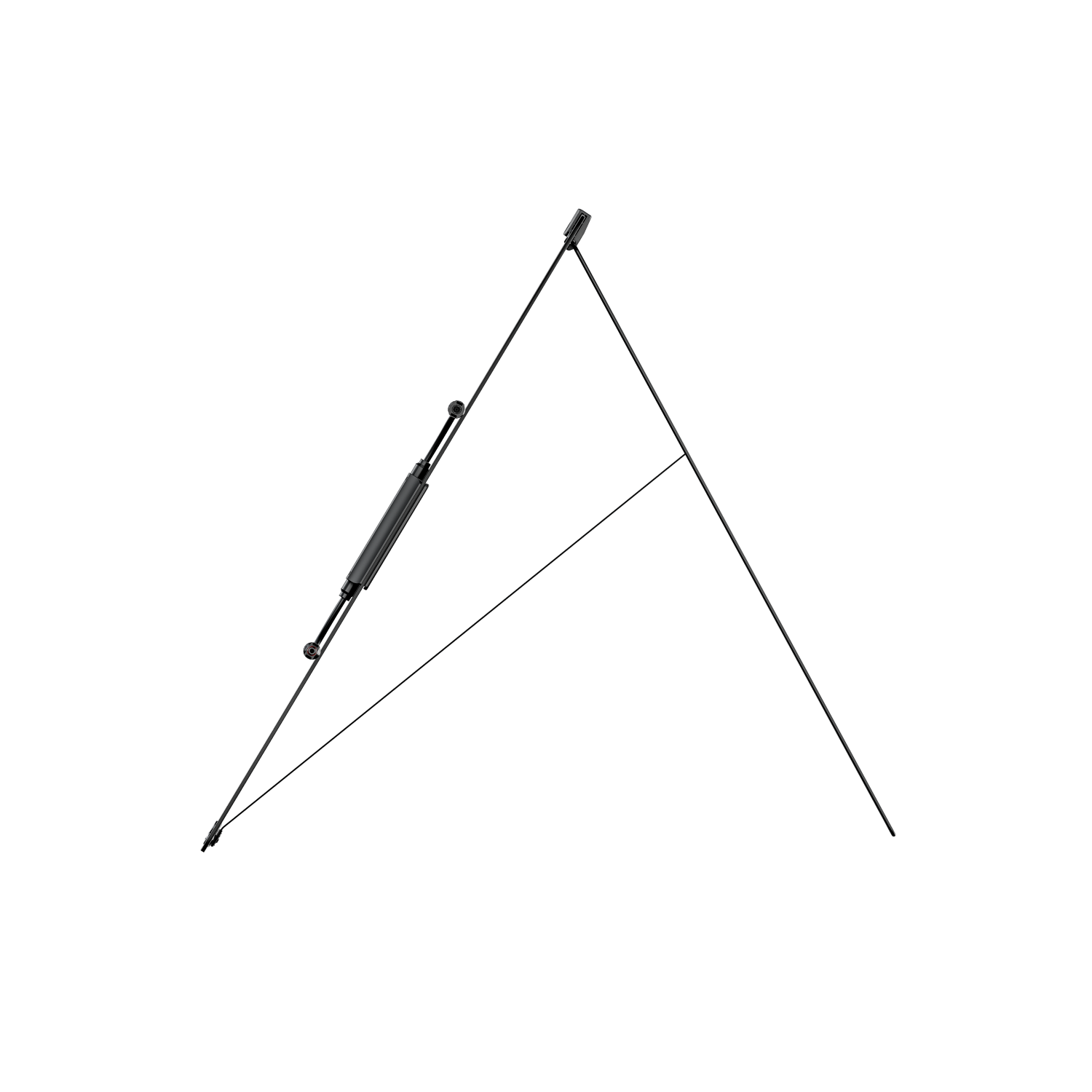 Side view of the portable solar panel