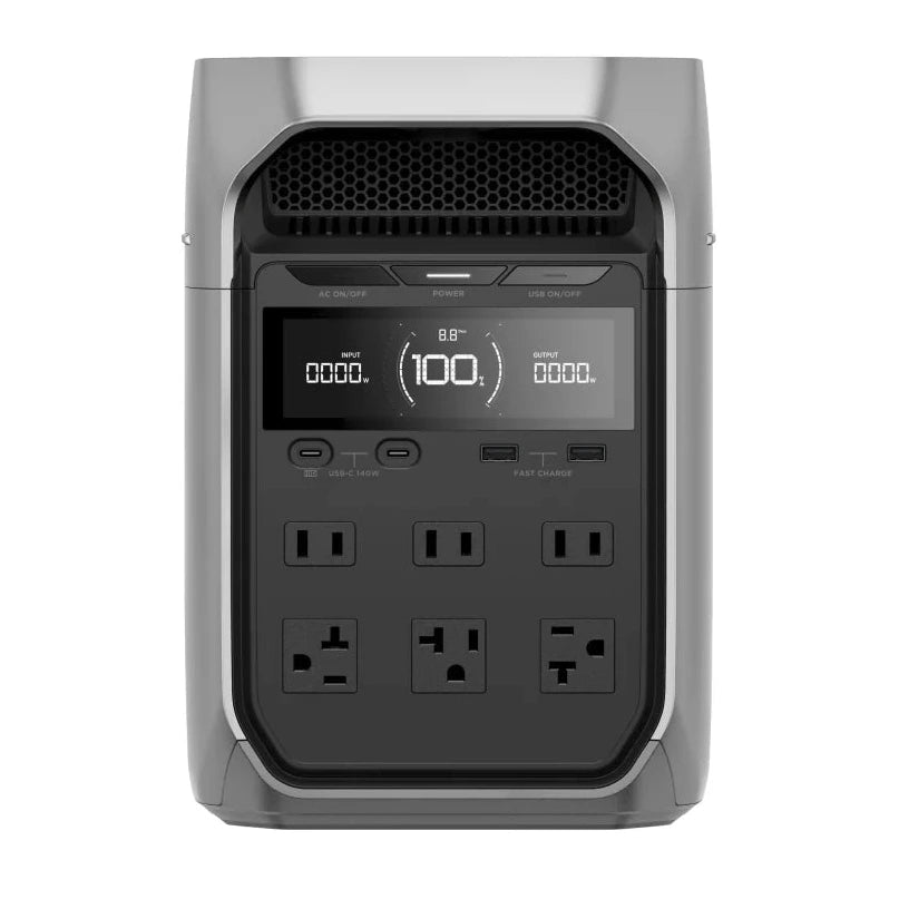 Front view of the portable power station