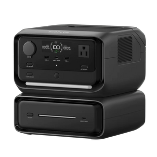 Power Bank with AC Outlet with extra battery expansion for longer stay