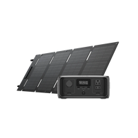 Power bank with ac outlet with portable solar panel 65 W