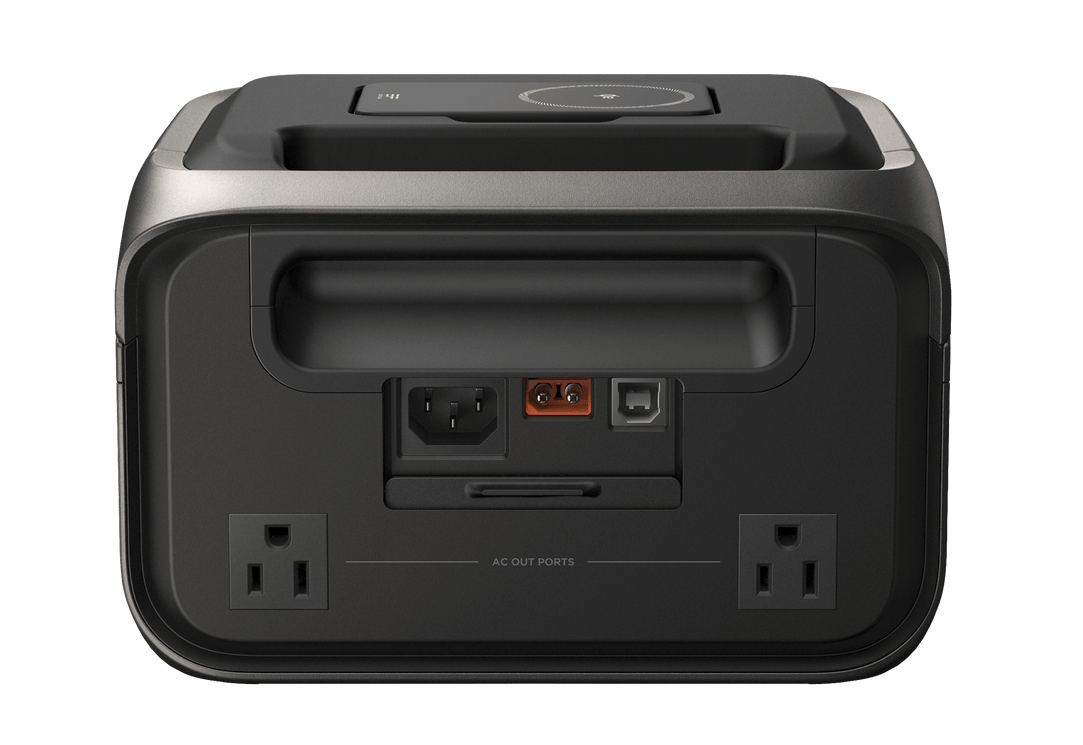 Rear view with ac outlet