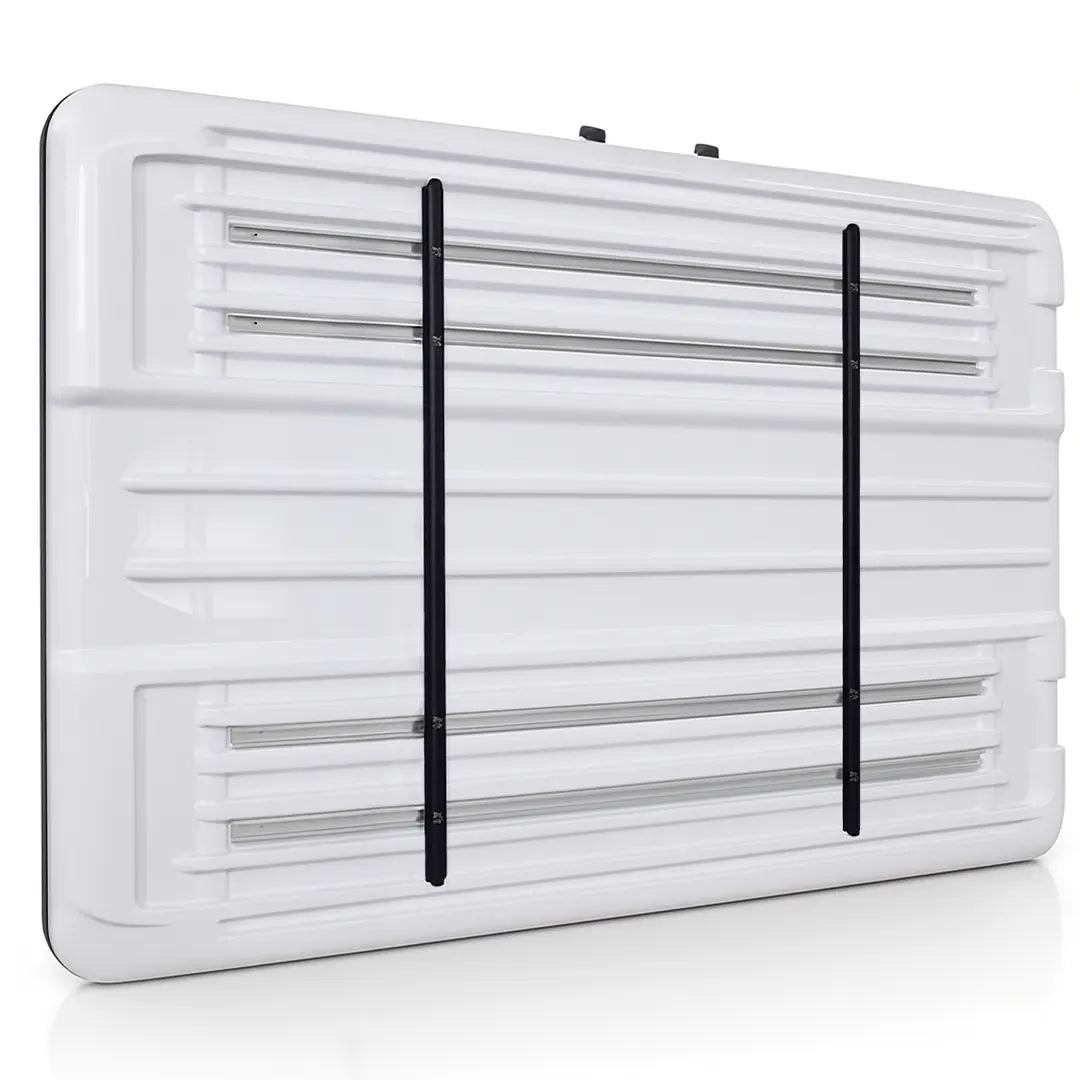 View of the bottom of the rooftop tent