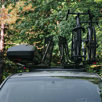 Rack sur toit escamotable avec vélos et galerie de toit