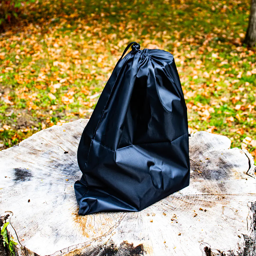 View of the wood burner in the bag