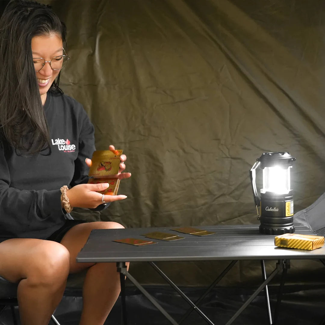 View of the inside, a person playing cards