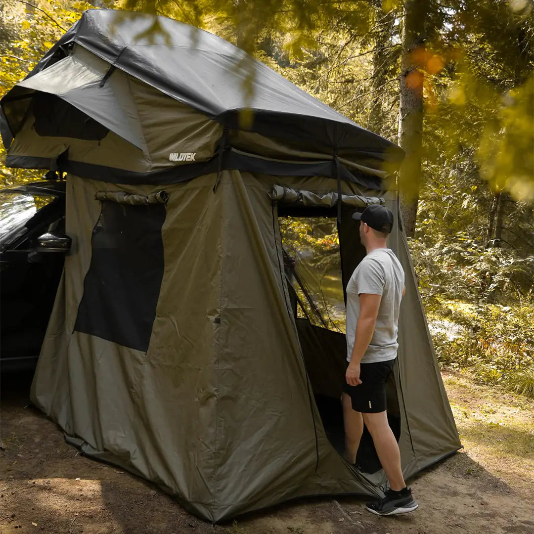 A man entering by the door