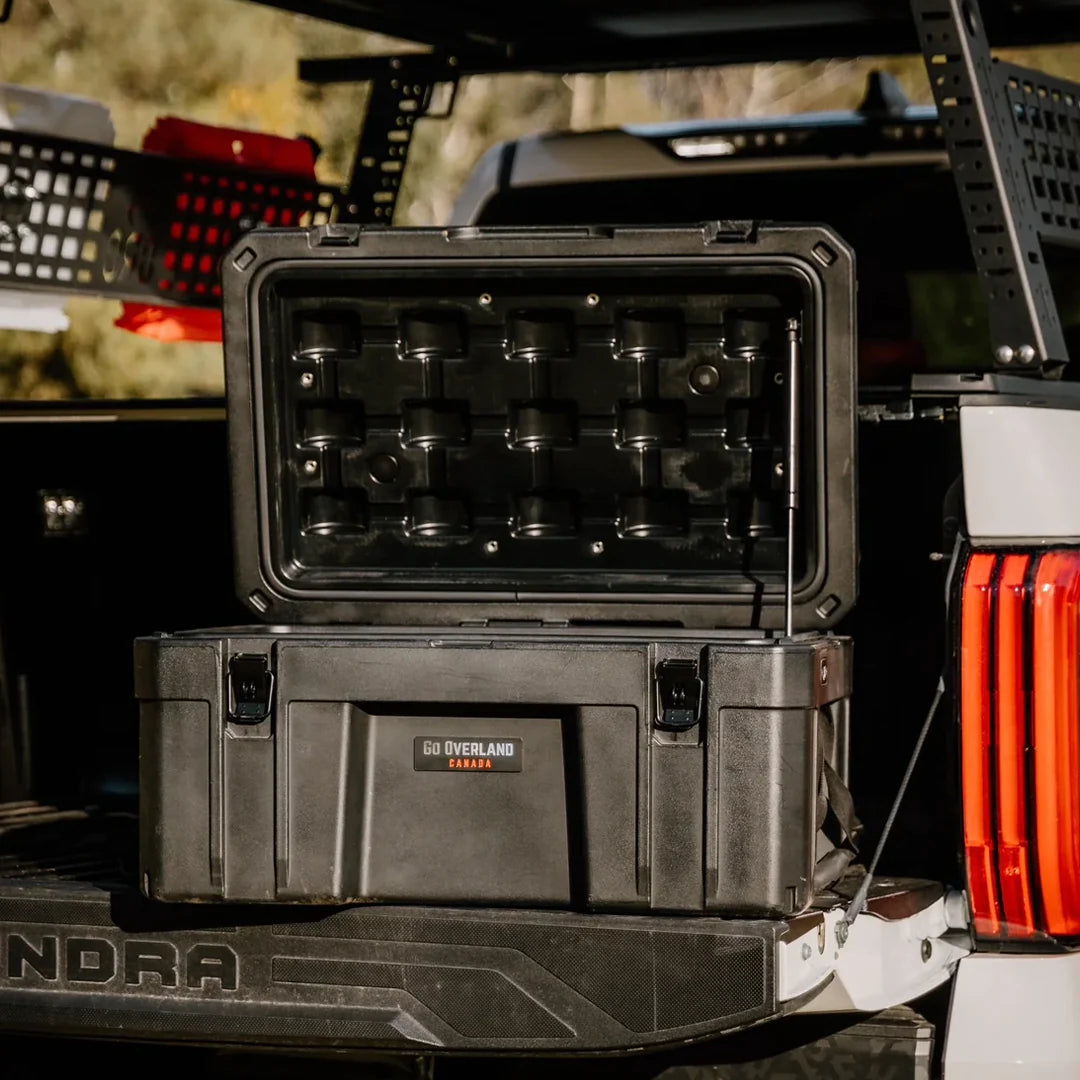 Opened Go Overland rugged case