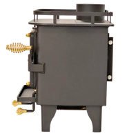 Mini Poêle à Bois Van <br> CUB Noir HOMOLOGUÉ<br>200 pi²