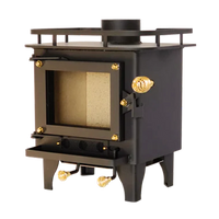Mini Poêle à Bois Van <br> CUB Noir HOMOLOGUÉ<br>200 pi²