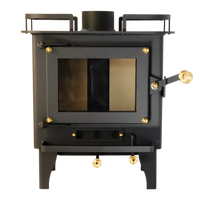 Mini Poêle à Bois Cabane <br> Grizzly Noir HOMOLOGUÉ<br>400 pi²