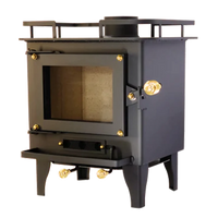Mini Poêle à Bois Cabane <br> Grizzly Noir HOMOLOGUÉ<br>400 pi²