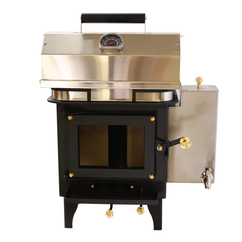 Mini Poêle à Bois Cabane <br> Grizzly Noir HOMOLOGUÉ<br>400 pi²