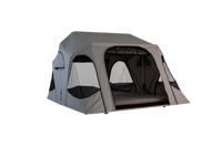 Soft Shell Roof Top Tent with opened door and windows
